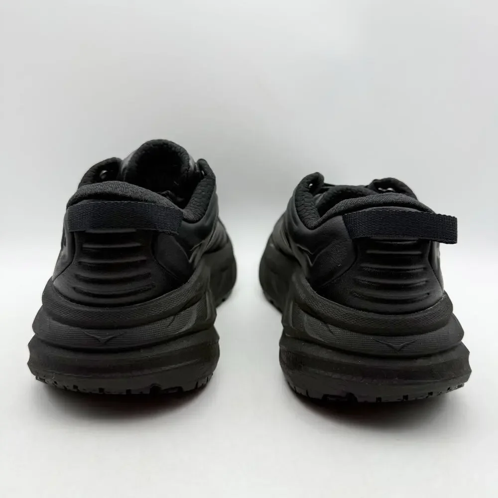 Hoka Womens Bondi Slip Resistant Work Shoes US 6.5 M Black Soft Toe EUC